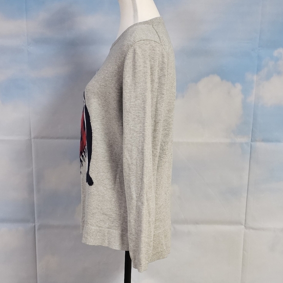 CROWN & IVY | 100% COTTON CROPPED SLEEVE CREW NECK SEQUIN SWEATER - NWOT! - Picture 7 of 13